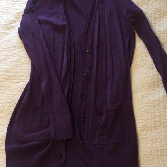 Purple long cardigan - Picture 1 of 2